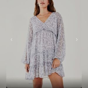 Boho Lined Tiered Paisley Dress - PTP 18.5"